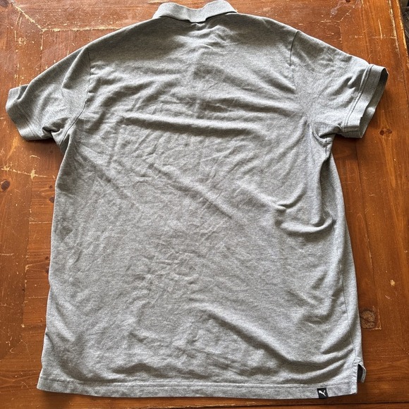 Puma Golf Striped Cotton Grey Collared Short Sleeve Athletic Polo Shirt XXL - Picture 6 of 6